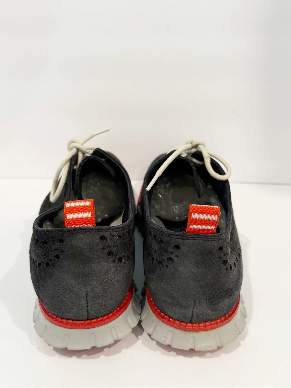 Cole Haan ZeroGrand Wing Oxford Blazer Blue Suede Shoes Men's 8M